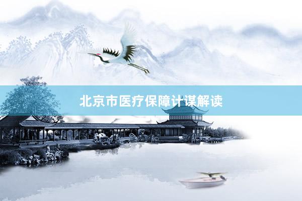 北京市医疗保障计谋解读